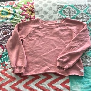 Abercrombie Kids cut off crew neck sweatshirt with keyhole back detail